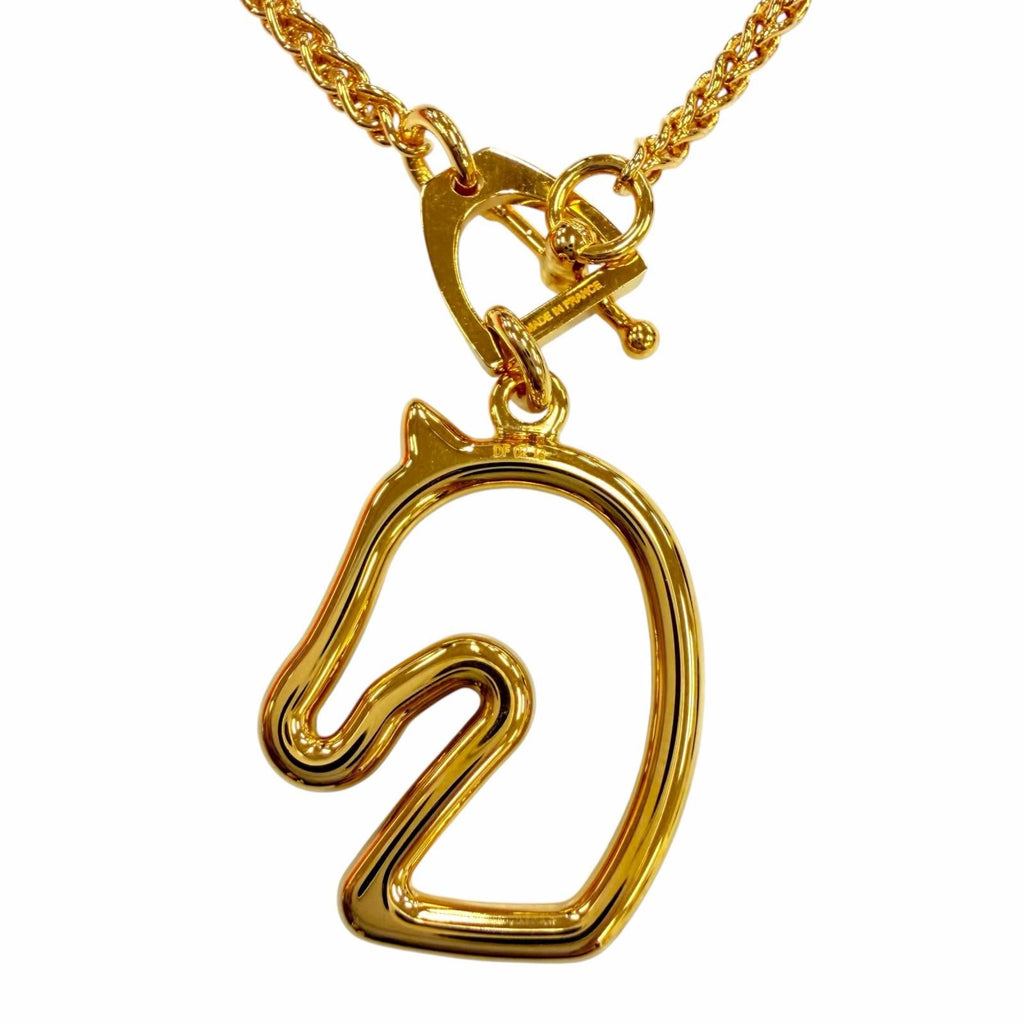Hermes Tonnerre Pendant Gold White Box Preservation — view 4