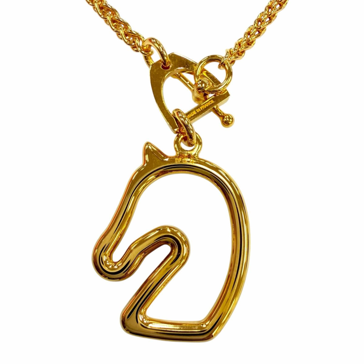 Hermes Tonnerre Pendant Gold White Box Preservation — view 4