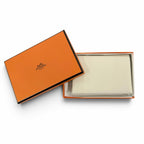 Hermes Calvi Duo Veau Epsom Craie Silver Bifold Wallet — view 2
