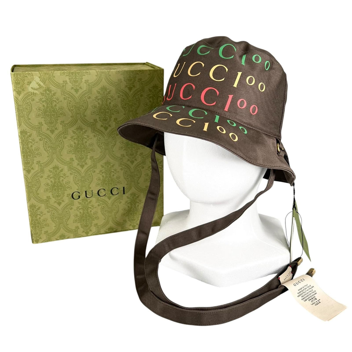 Gucci Anniversary Model Reversible Bucket Hat Brown — view 2