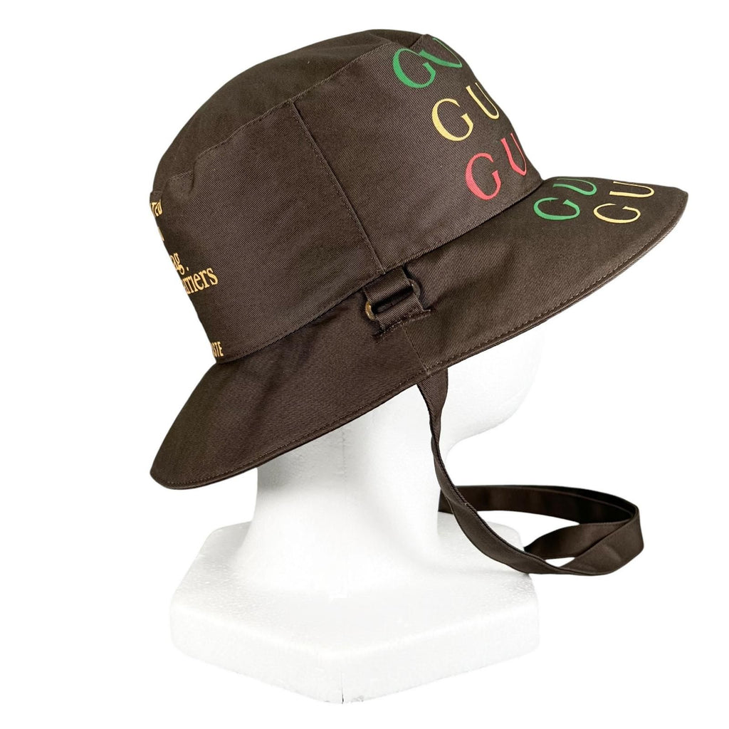 Gucci Anniversary Model Reversible Bucket Hat Brown — view 7