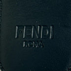 Fendi Zucca Pattern Rubber Leather Key Holder Charm Strap Red Black — view 6