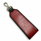 Fendi Zucca Pattern Rubber Leather Key Holder Charm Strap Red Black — view 2