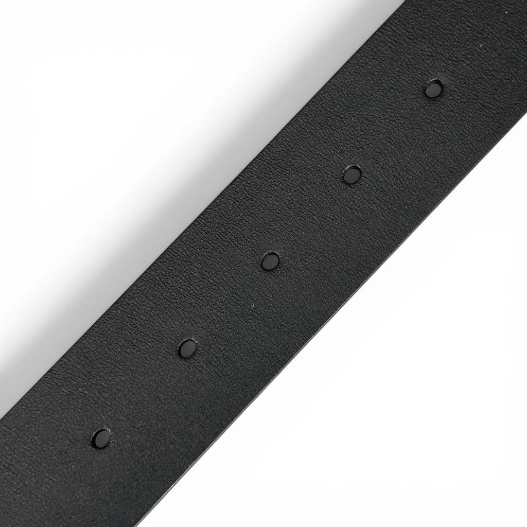 Dior 30 Montaigne CD Logo Buckle Leather Belt Black Gold 70 — view 7