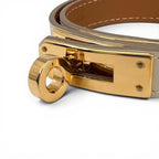 Hermes Kelly Double Tour Veau Swift Craie Gold Bracelet T3 — view 6