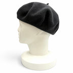 Hermes Wool 100% Grenan Inner Leather Trim Beret Gray FR 56 Hat — view 5
