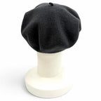 Hermes Wool 100% Grenan Inner Leather Trim Beret Gray FR 56 Hat — view 4