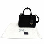 Prada Jardiniere Small Cotton Canvas Handbag Canapa 2-Way — view 2