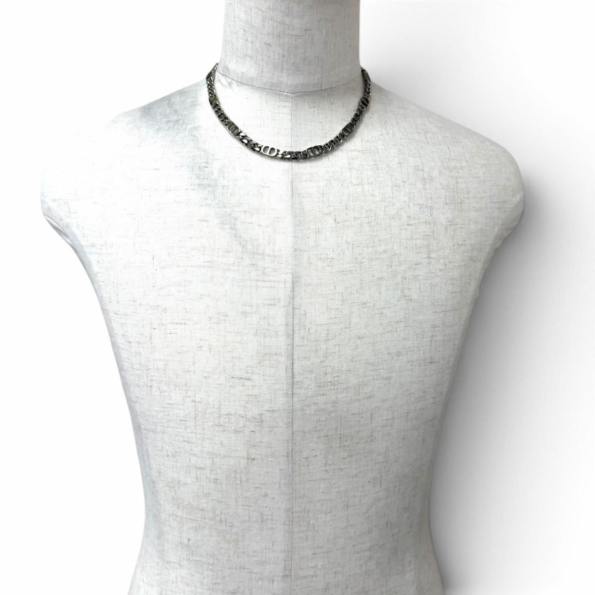Dior Homme CD Icon Chain Link Necklace Silver — view 3