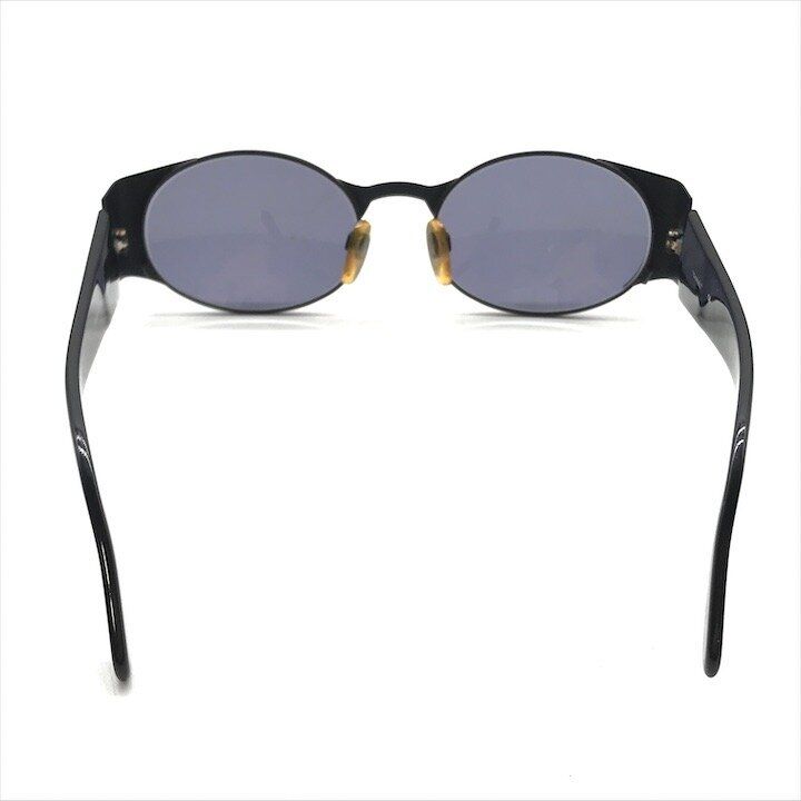 Chanel CC Logo Sunglasses Eyewear Round Black Metal — view 4