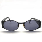 Chanel CC Logo Sunglasses Eyewear Round Black Metal — view 2