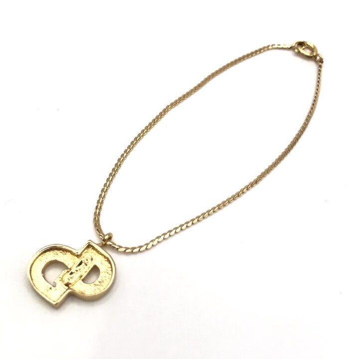 Dior CD Logo Rhinestone Bracelet Gold — view 2