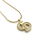 Dior CD Logo Rhinestone Bracelet Gold — view 5