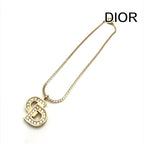 Dior CD Logo Rhinestone Bracelet Gold