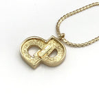 Dior CD Logo Rhinestone Bracelet Gold — view 3