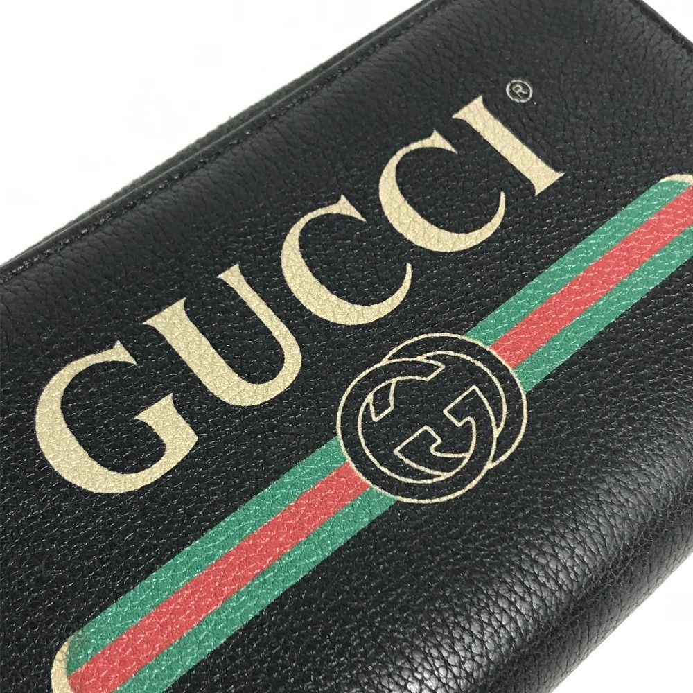 Gucci Wallet Logo GG Leather Black — view 2