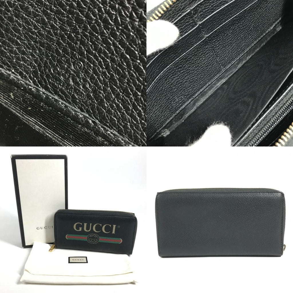 Gucci Wallet Logo GG Leather Black — view 7