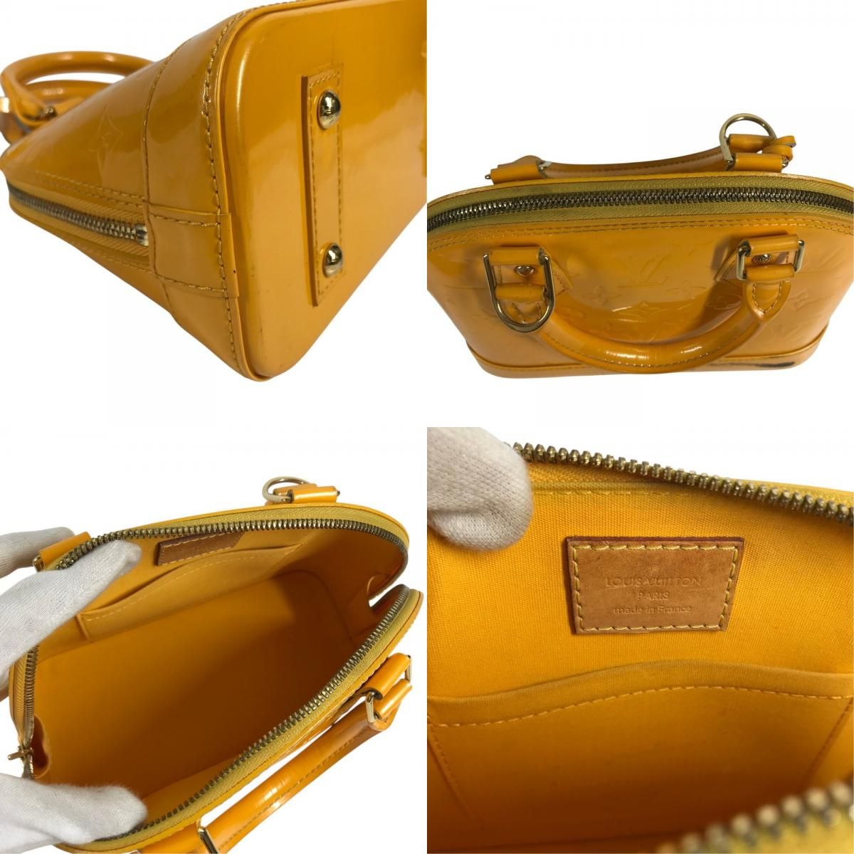 Louis Vuitton Handbag Alma BB Monogram Vernis Jaune Passion Yellow — view 7