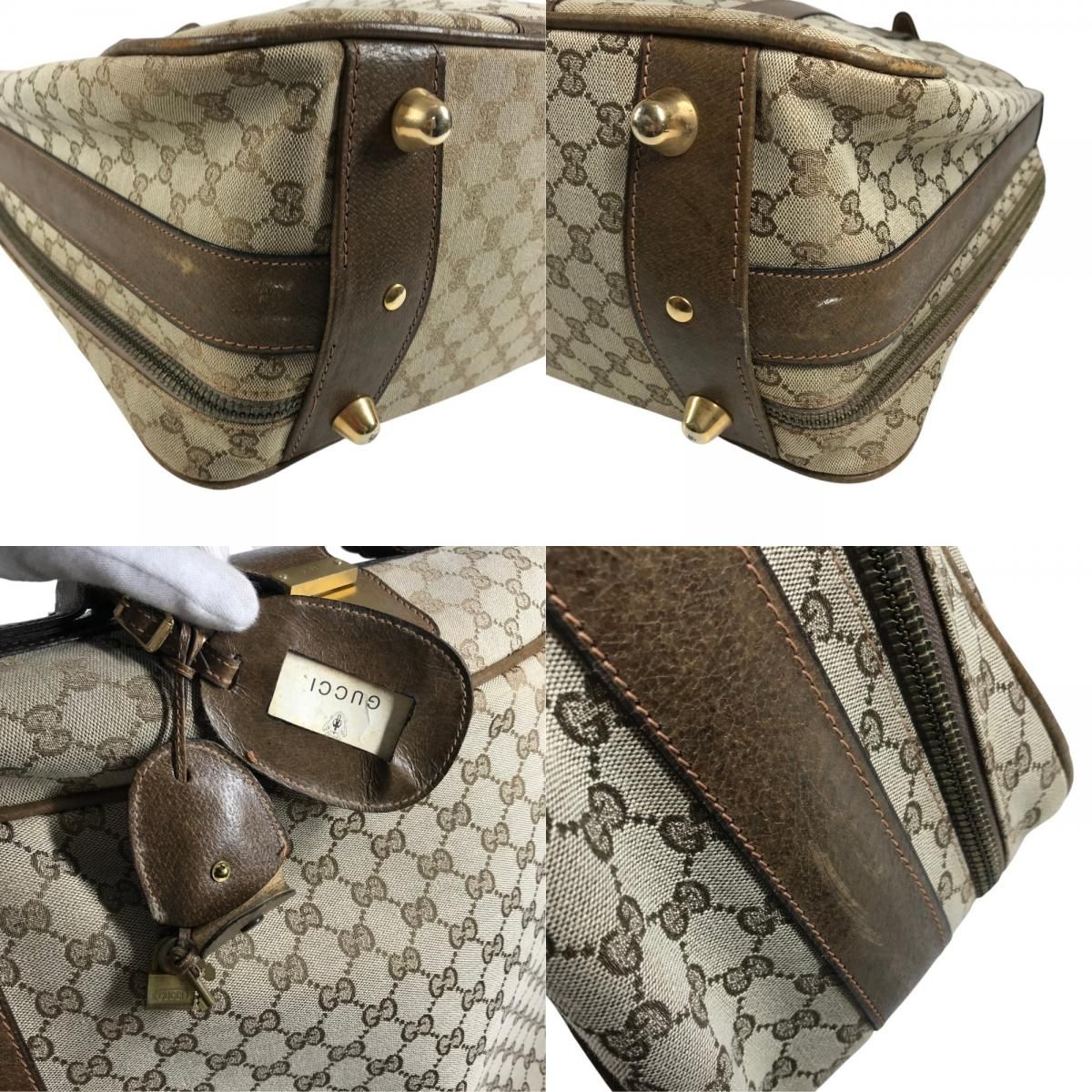 Gucci Boston Bag GG Extra Large Vintage Supreme Canvas Beige — view 7
