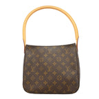 Louis Vuitton Shoulder Bag Monogram Looping MM Brown