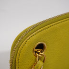 Chanel Shoulder Bag Caviar Leather Lime Yellow Gold — view 7
