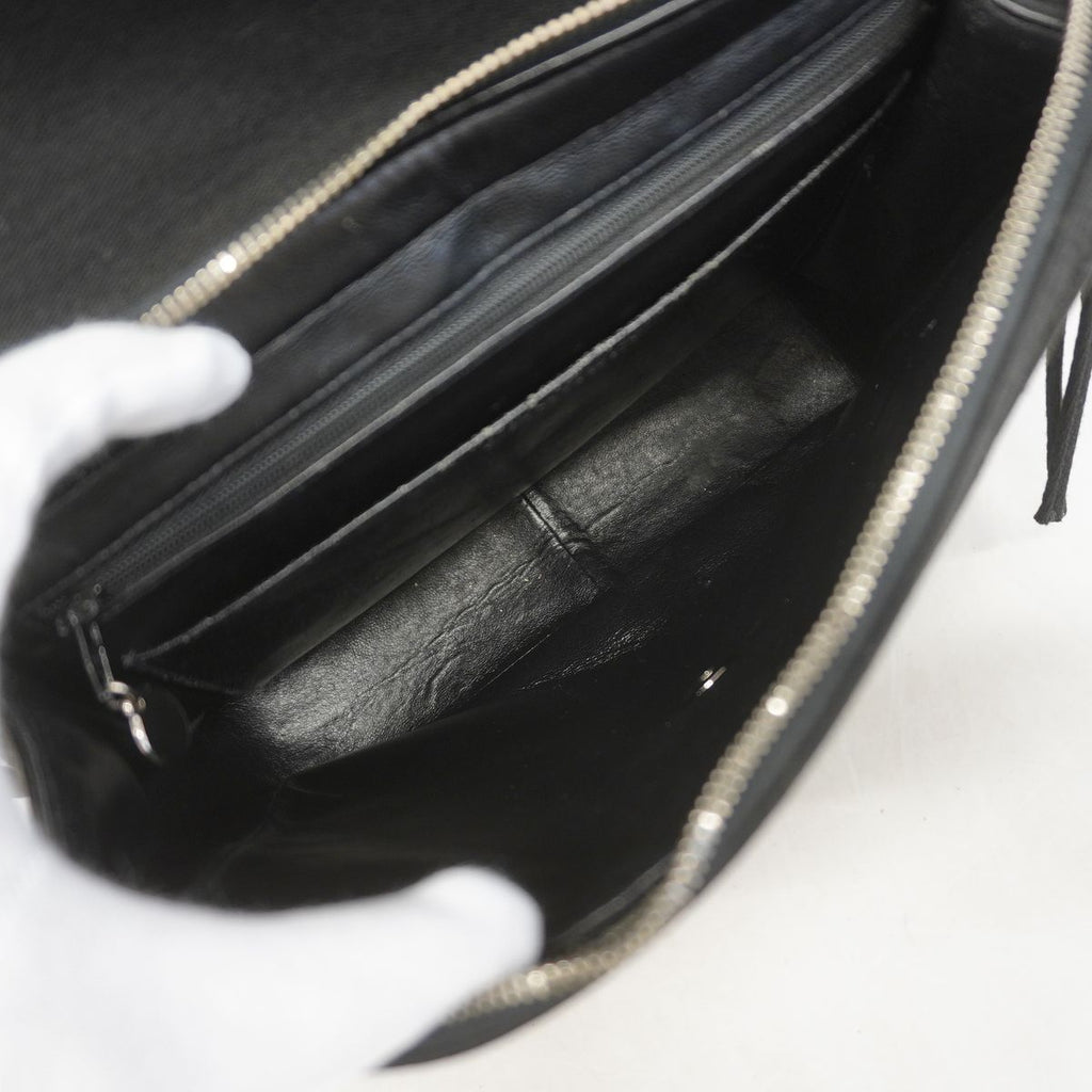 Chanel Backpack Quilted Cotton Black Silver — view 4