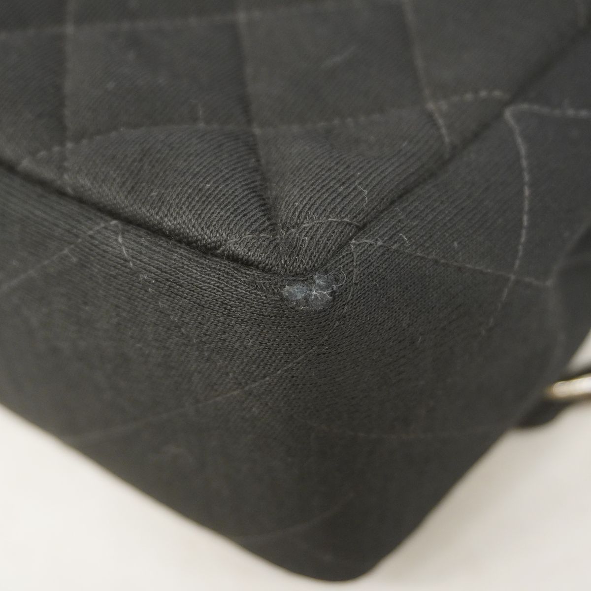Chanel Backpack Quilted Cotton Black Silver — view 7