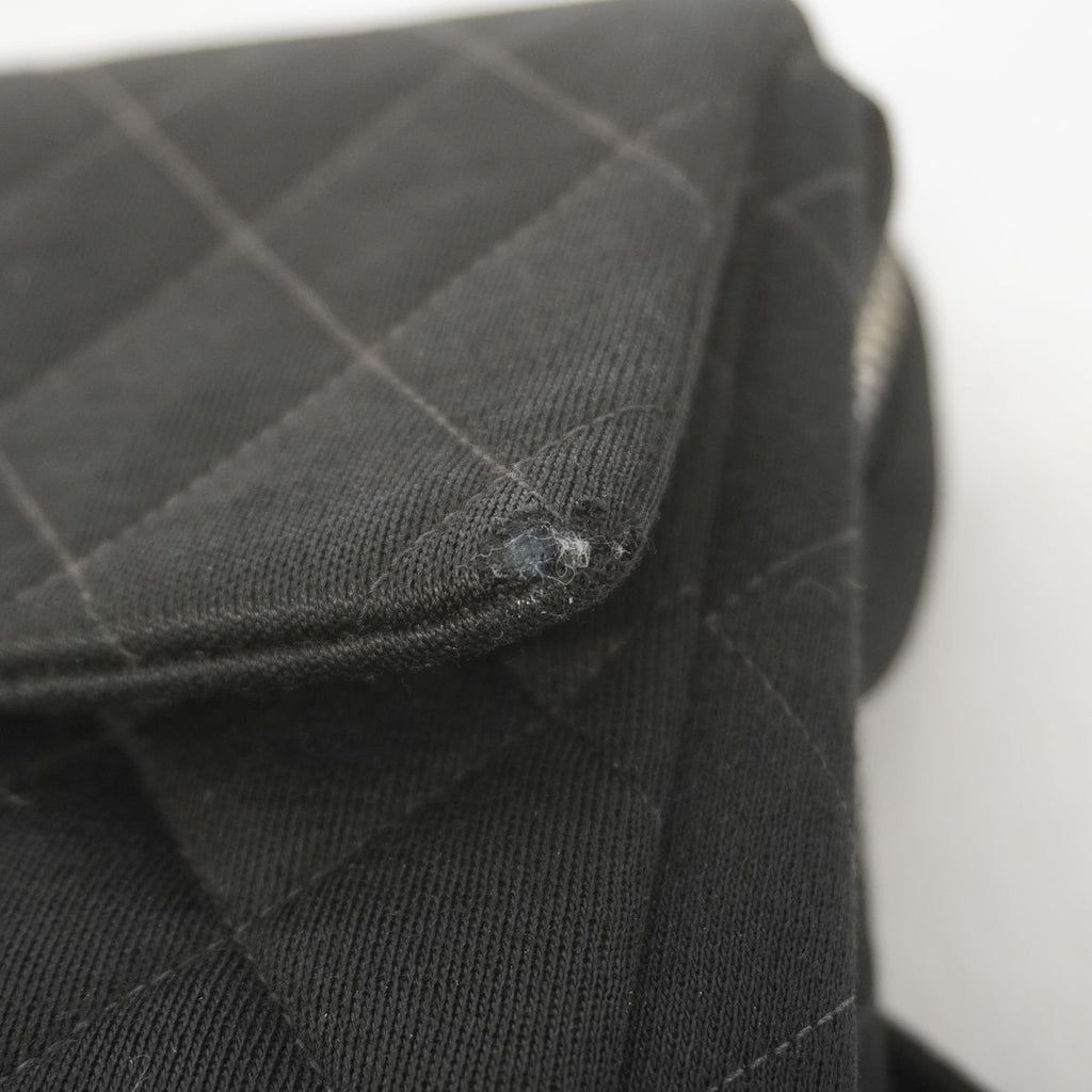 Chanel Backpack Quilted Cotton Black Silver — view 6