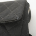 Chanel Backpack Quilted Cotton Black Silver — view 6