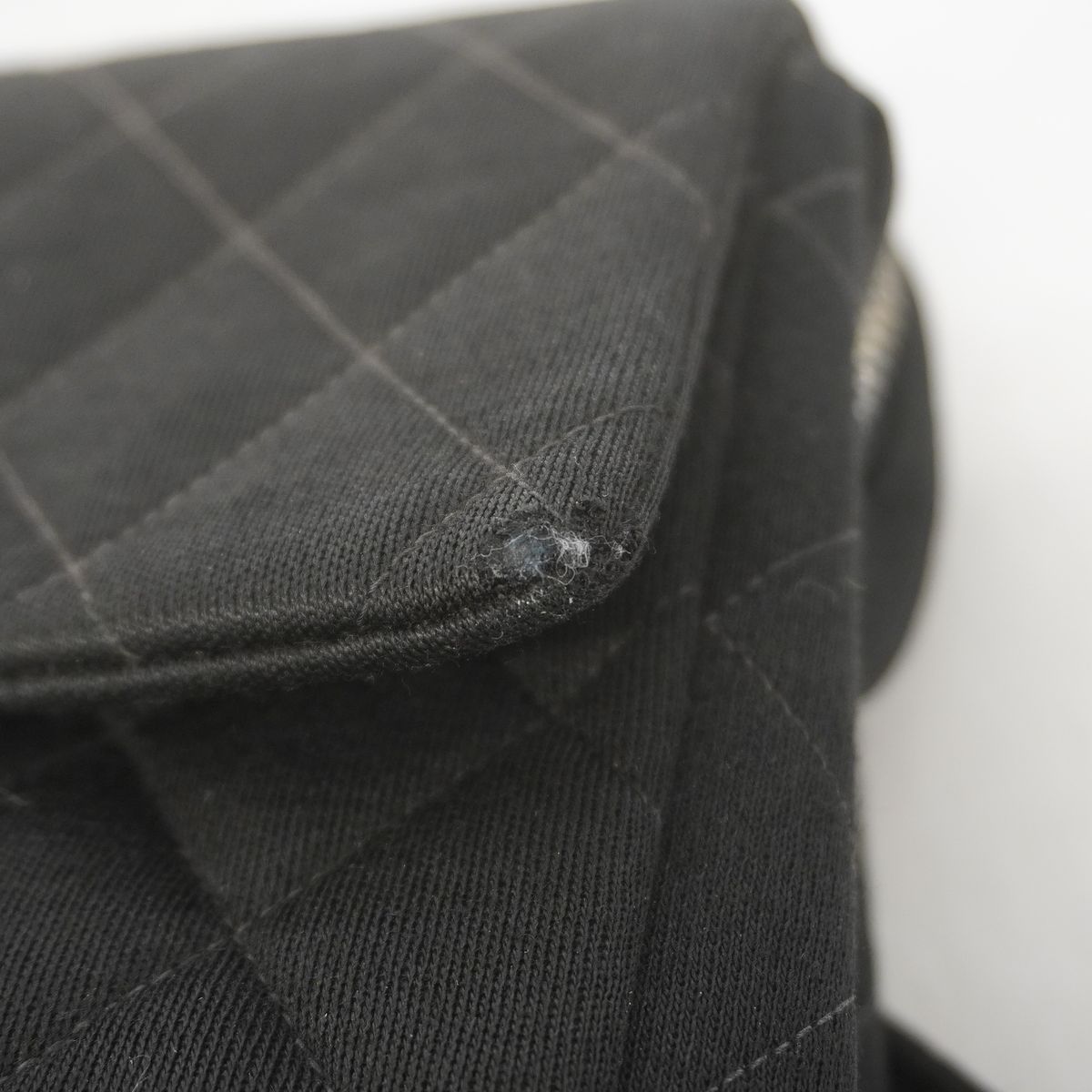 Chanel Backpack Quilted Cotton Black Silver — view 6
