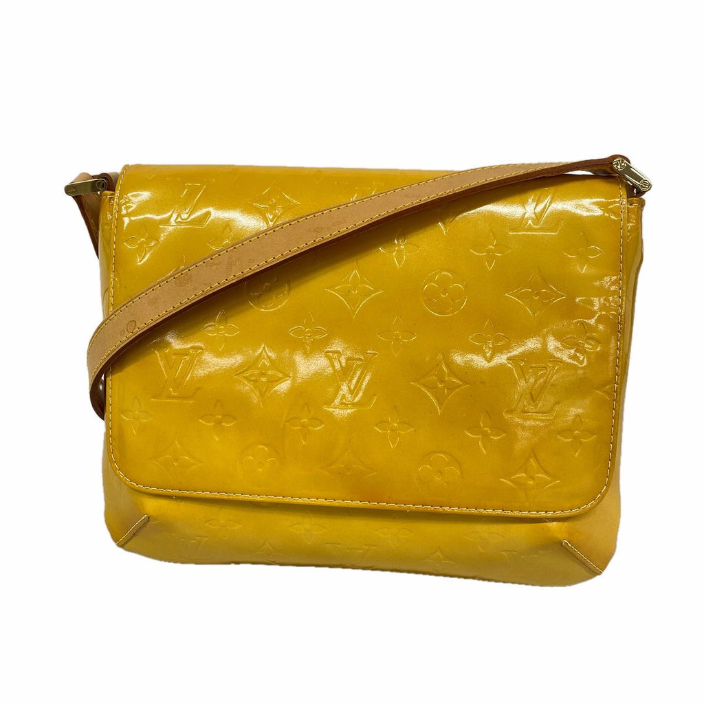 Louis Vuitton Shoulder Bag Vernis Thompson Street Lime Yellow