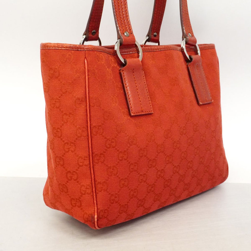 Gucci Tote Bag GG Canvas Red Silver — view 2