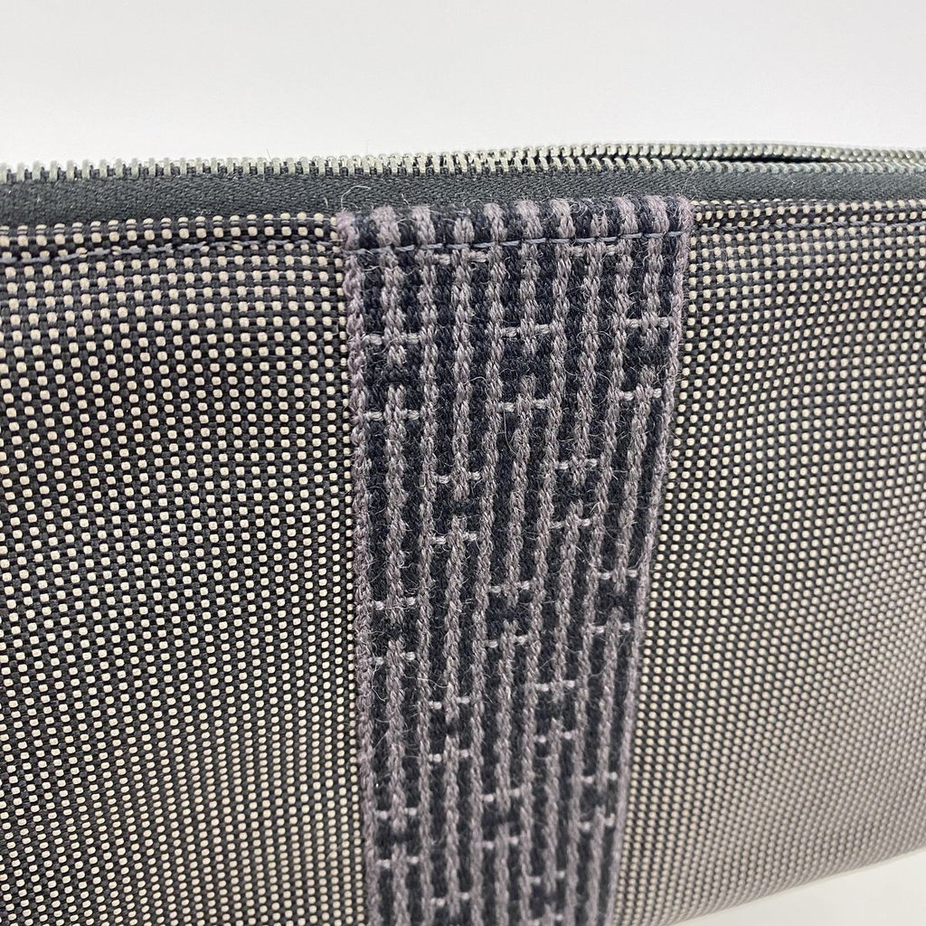 Hermes Wallet Herline Perth GM Nylon Gray Silver — view 6