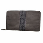 Hermes Wallet Herline Perth GM Nylon Gray Silver