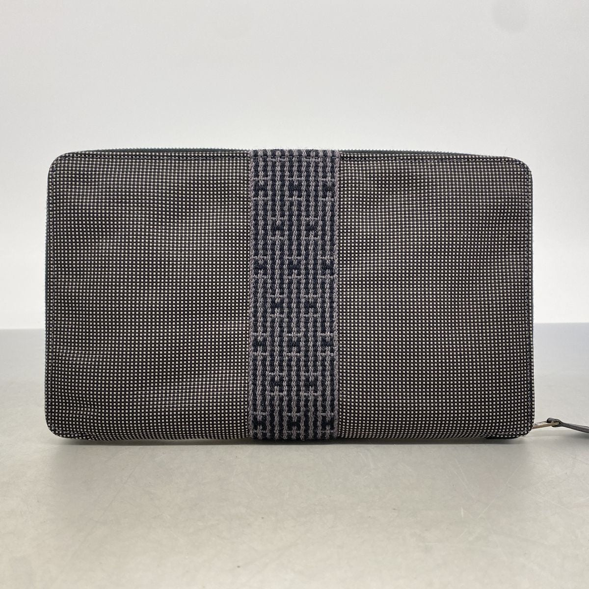 Hermes Wallet Herline Perth GM Nylon Gray Silver — view 7