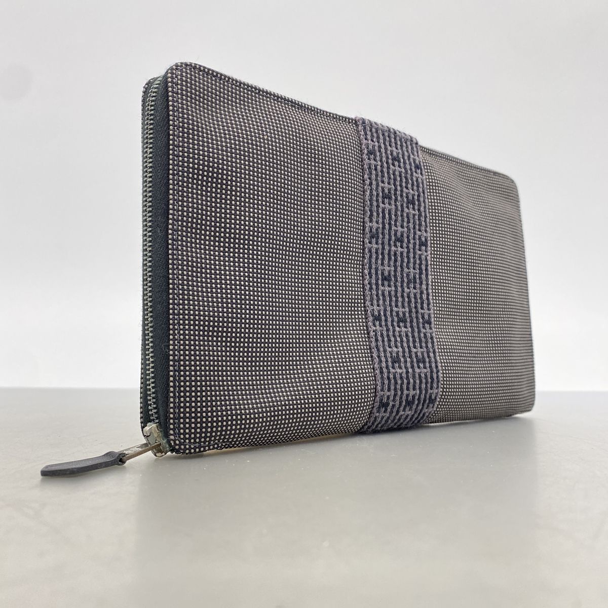 Hermes Wallet Herline Perth GM Nylon Gray Silver — view 2