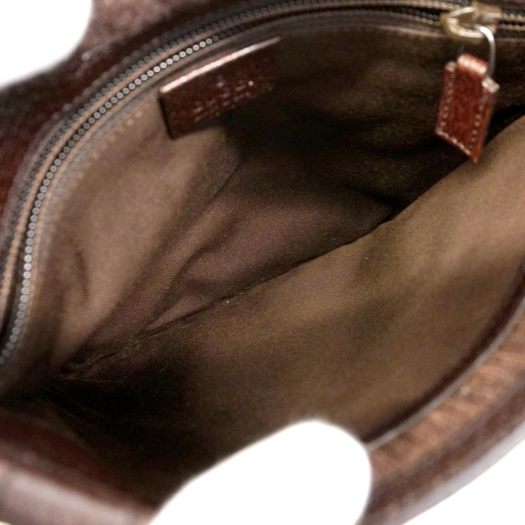 Gucci Shoulder Bag GG Canvas Beige Brown Silver — view 4