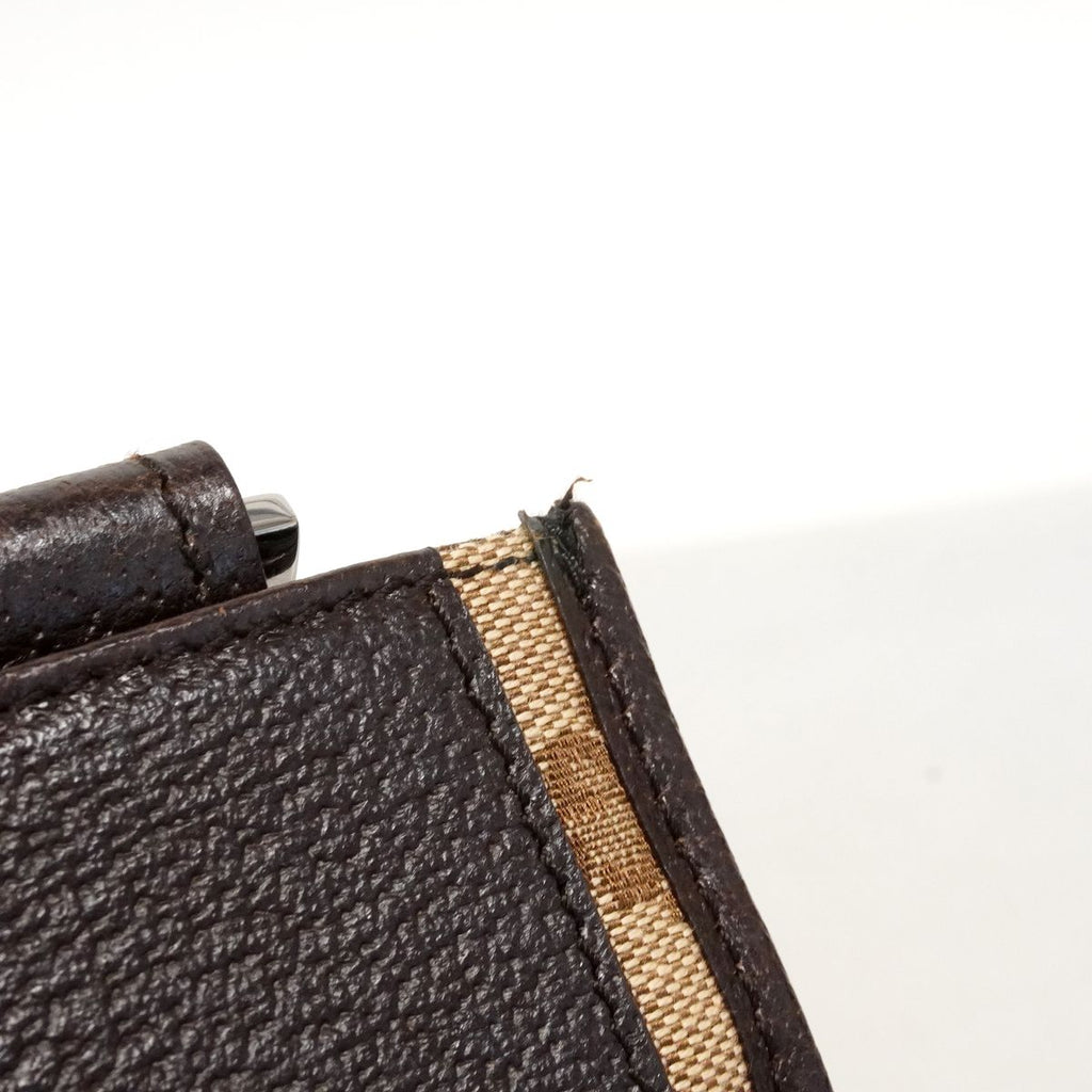 Gucci Shoulder Bag GG Canvas Beige Brown Silver — view 8
