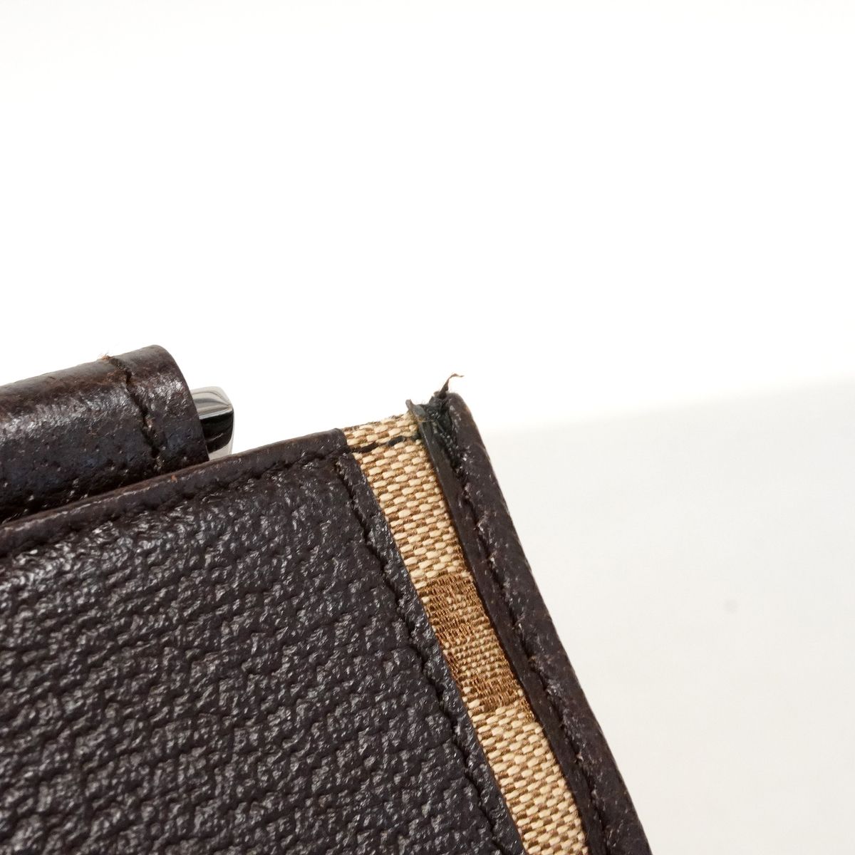 Gucci Shoulder Bag GG Canvas Beige Brown Silver — view 8