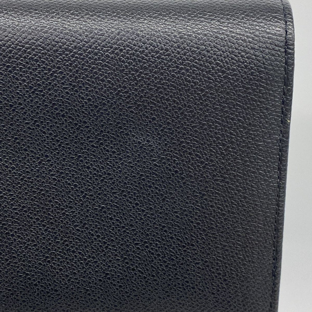 Chanel Wallet Coco Buttons Leather Black Gold — view 6