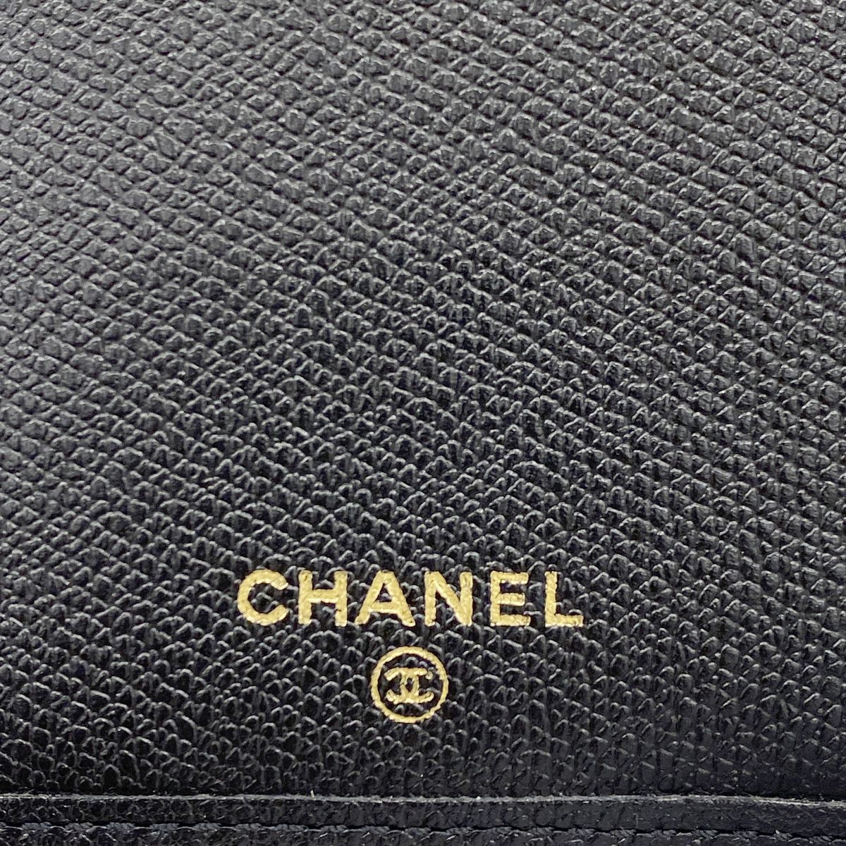 Chanel Wallet Coco Buttons Leather Black Gold — view 4