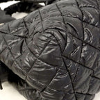 Chanel Tote Bag Coco Cocoon Nylon Black Silver — view 6