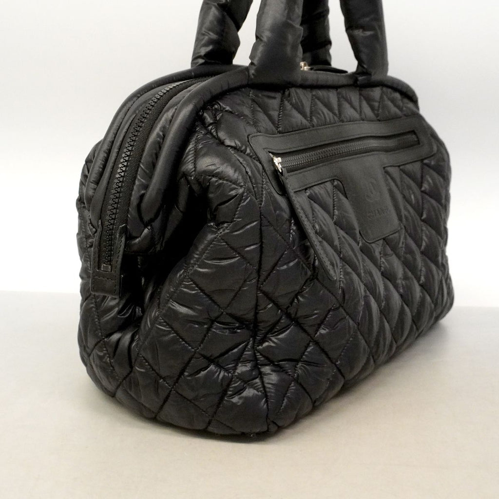 Chanel Tote Bag Coco Cocoon Nylon Black Silver — view 2