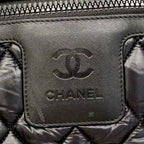 Chanel Tote Bag Coco Cocoon Nylon Black Silver — view 7