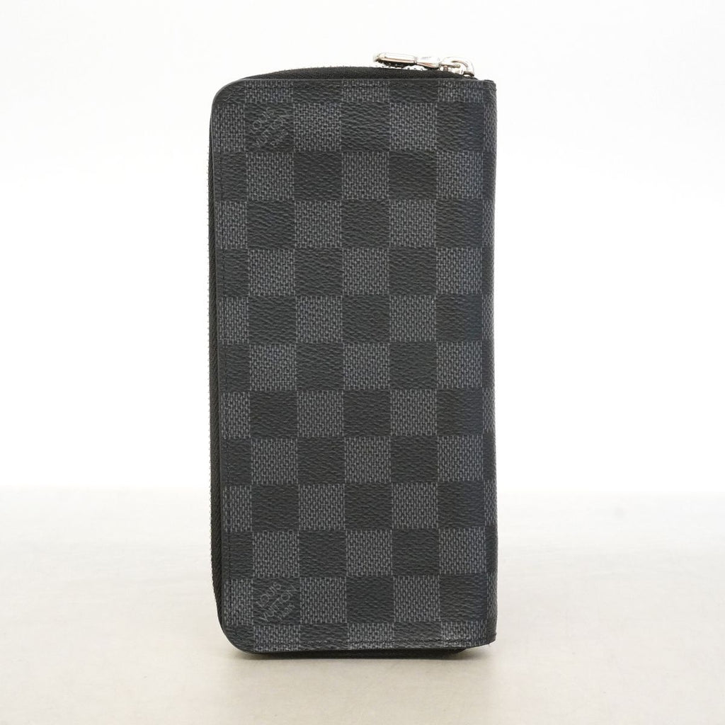 Louis Vuitton Wallet Damier Graphite Zippy Vertical Black Gray — view 8