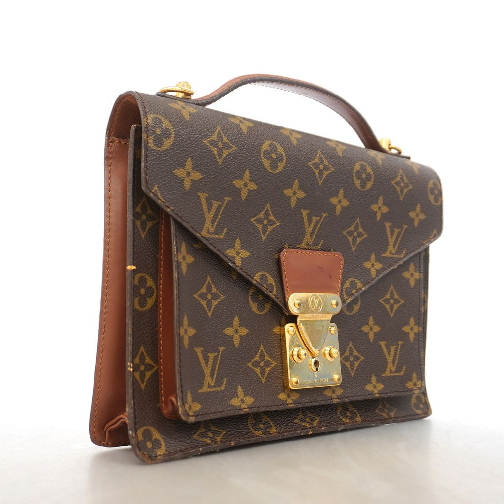 Louis Vuitton Handbag Monogram Monceau 26 Brown 2-Way Bag — view 2