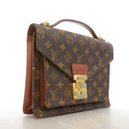 Louis Vuitton Handbag Monogram Monceau 26 Brown 2-Way Bag — view 2