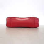 Prada Shoulder Bag Time Lag Leather Red Silver — view 3