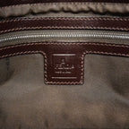 Fendi Shoulder Bag Zucca Nylon Canvas Brown Silver — view 5