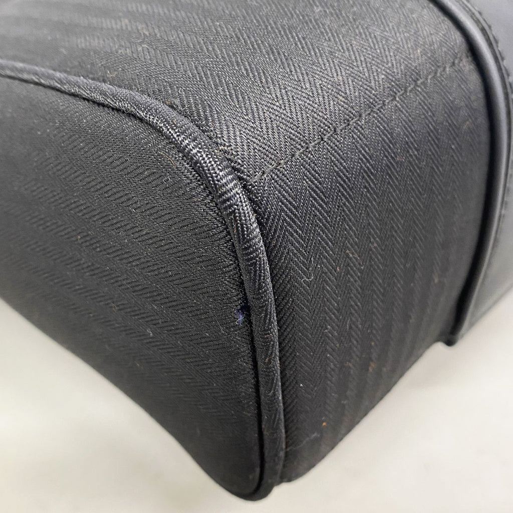 Hermes Backpack Sac a Dos Acapulco Toile Chevron Black Silver — view 6